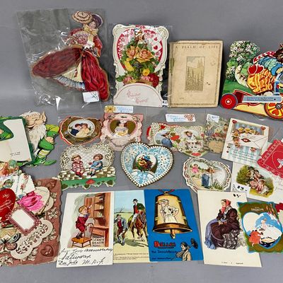 Collection of Vintage Valentines and Ephemera