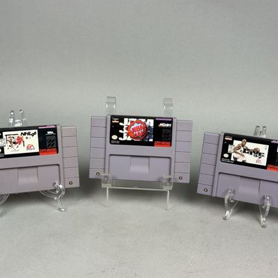 Three SNES Sports Game Cartridges
