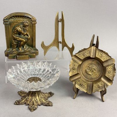 German Brass Ashtray & Tabletop Group