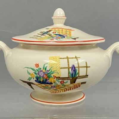 Homer Laughlin Eggshell Nautilus Sugar Bowl