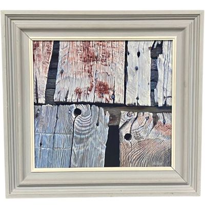 Paul J. Wolber Weathered Acrylic Painting