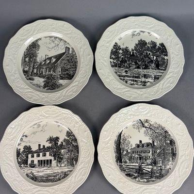 Steubenville Adam Antique Earthenware Memory Plates