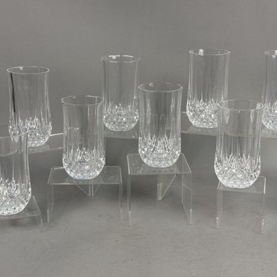 Set of Eight Cristal d'Arques Longchamp Glasses