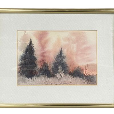 Anita G. Saviko Misty Marsh Watercolor