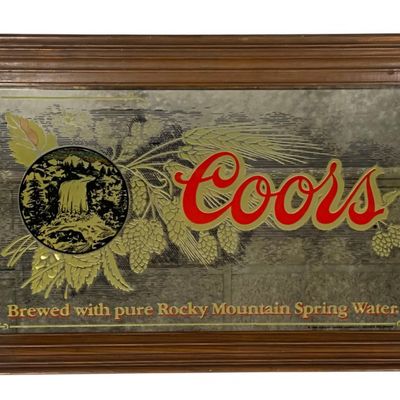 Vintage 1980 Coors Advertising Mirror