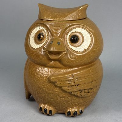 McCoy Earthenware Brown Owl Cookie Jar