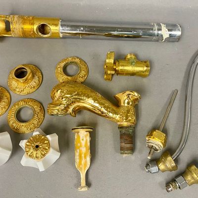 Sherle Wagner 24K Gold-Plated Dolphin Faucet