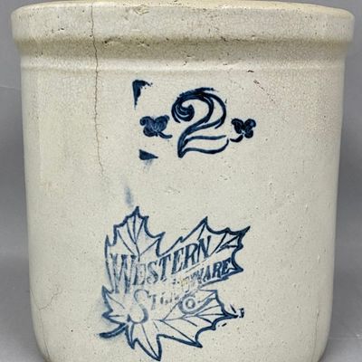 Western Stoneware Co 2-Gallon Maple Leaf Crock