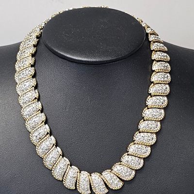 Carolee Gold-Tone Rhinestone Collar Necklace