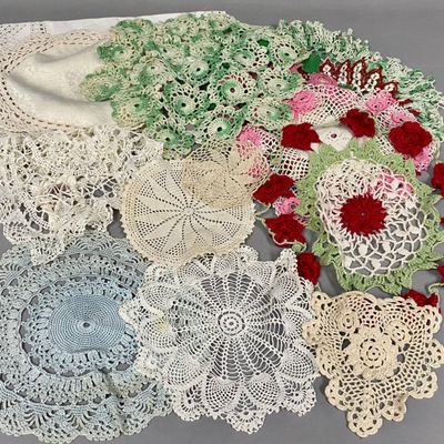 A Collection of Vintage Crocheted Doilies