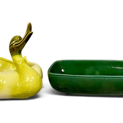 Two American Glazed Ceramic Planters