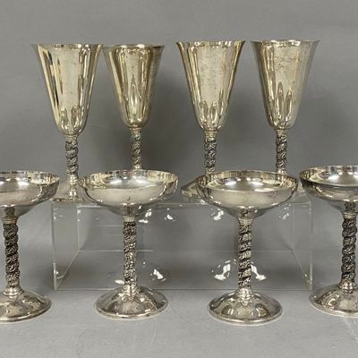 Roma SL Silver-Plated Grapevine Stemware