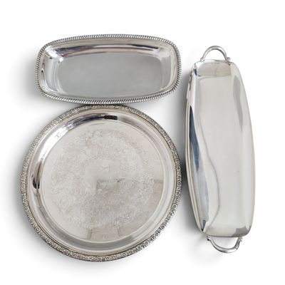 Three American Silver-Plated Serving Trays
