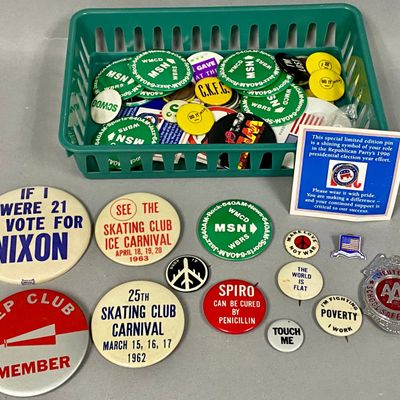 Vintage Political and Promotional Pinback Lot