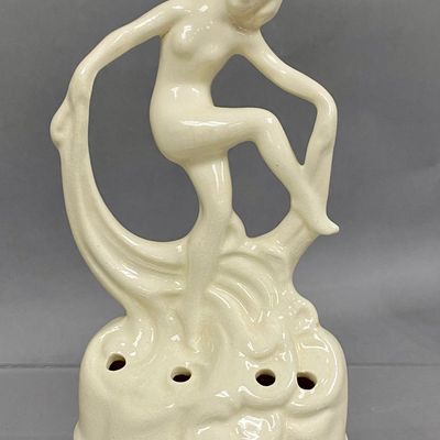 Art Deco Scarf Dancer Flower Frog