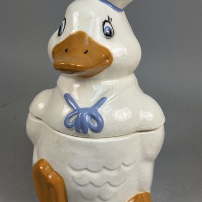 Earthenware Sailor Duck Cookie Jar