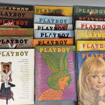 Group of Eighteen 1960s Playboy Magazines