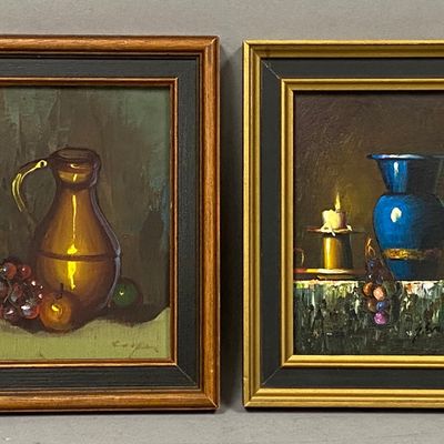 Cooper & J. Bord Oil Still Life Paintings