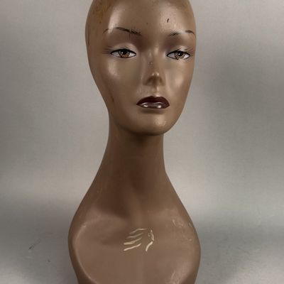 Painted Composition Elongated Mannequin Head
