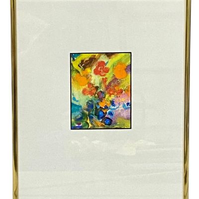 Abstract Floral Watercolor and Gouache