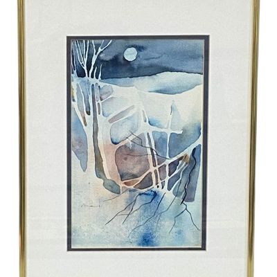 Richard O'Malley Winter Night Watercolor