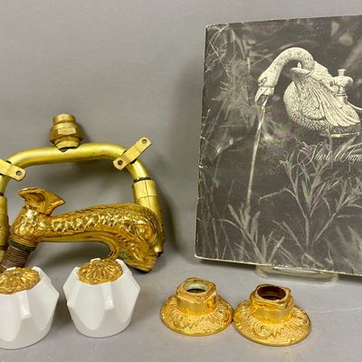 Sherle Wagner 24K Gold-Plated Dolphin Faucet Set