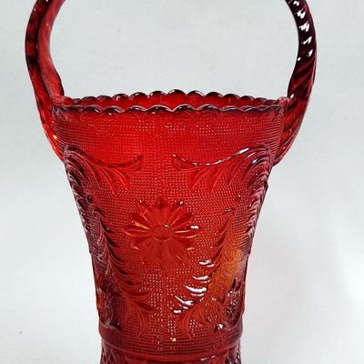 Indiana Glass Tiara Amberina Basket