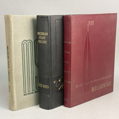 Three Michigan State Wolverine Yearbooks 1954-56