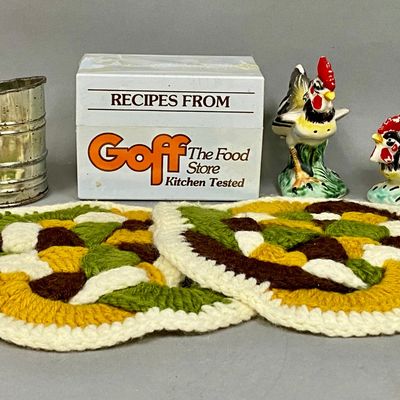 Goff Recipe Box and Kitchenware Assortment