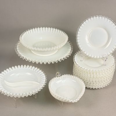Fenton Silver Crest Milk Glass Collection