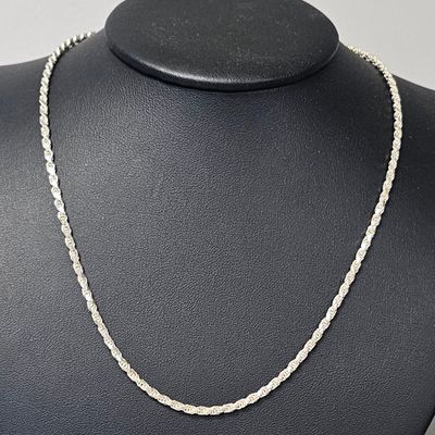 Italy Sterling Rope Chain Necklace 11.6 Grams