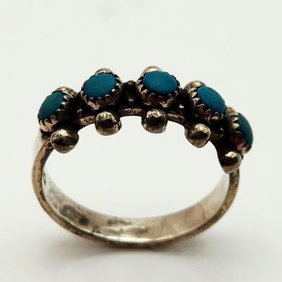 Turquoise Sterling Ring 2.9 Grams
