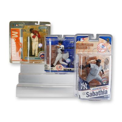 3pc McFarlane Toys MLB SportsPicks Action Figures Featuring Pedro Martinez, Derek Jeter, and CC
