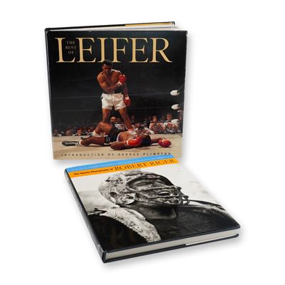 Leifer, Neil and Robert Riger. Two Hardcover Books on Sports Photography. 1995-2001. First Editions