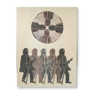 Theodore, Blind World, Large Woodcut on Paper, Edition 309/500