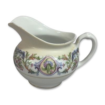 Moritz Zdekauer Austria Porcelain Scrolled Floral Creamer
