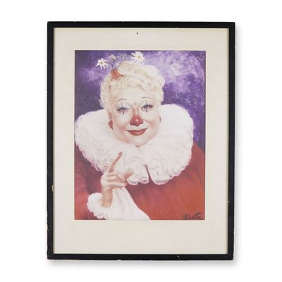 Vintage Clown Portrait Print
