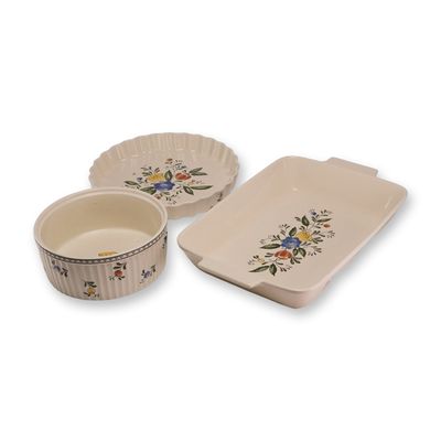 Set of 3 ASTA Aszi Pattern Porcelain Oven to Table Bakeware Dishes