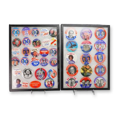A Collection of United States Presidential Campaign Buttons and Political Pinbacks Primarily from
