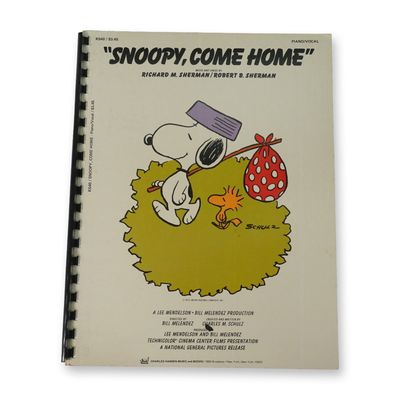 Snoopy Come Home Piano/Vocal Sheet Music, 1972