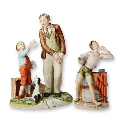 2 Italian Porcelain Figurines Signed Meneghitelli & Benni