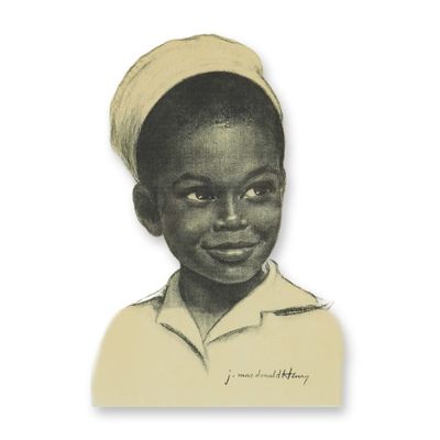 J. MacDonald Henry (Jamaican 1960-2008) Print on Paper, Portrait of Tups
