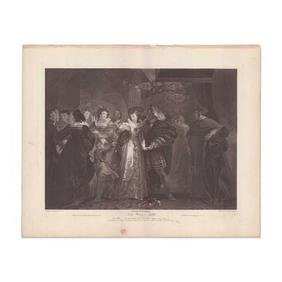 Folio Engraving After Thomas Stothard, Shakespeare King Henry VIII, 1798