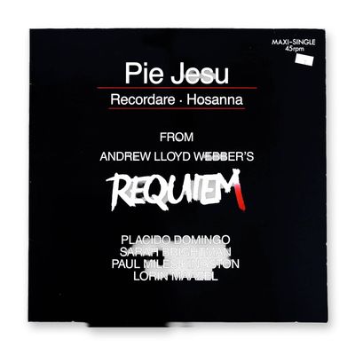 Andrew Lloyd Webber Requiem Pie Jesu 12-Inch Maxi-Single 1985 Domingo Brightman Maazel