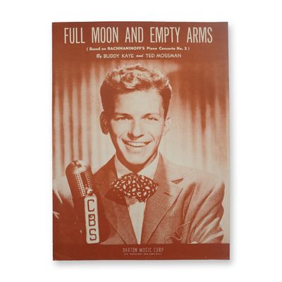 Buddy Kaye & Ted Mossman Full Moon and Empty Arms Vintage Sheet Music 1945