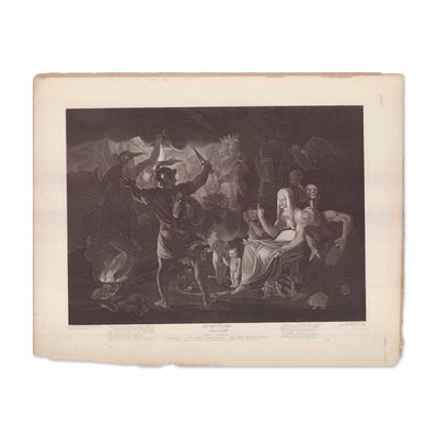 Folio Engraving after Sir Josuah Reynolds, Shakespeare Macbeth 1802