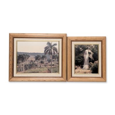2pc Chromogenic Prints Photographs on Paper, Cuban Tropical Landscapes, Signed