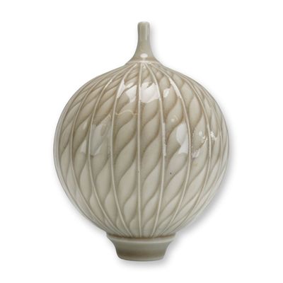 Contemporary Studio Ceramic Globular Bud Vase