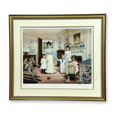 Alan Maley (English, 1931-1995) Limited Edition Print ,Visiting the Nursery,  Signed