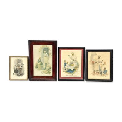 4pc Edward V. Brewer (American, 1911-1926) Cream of Wheat Original Advertisement Prints